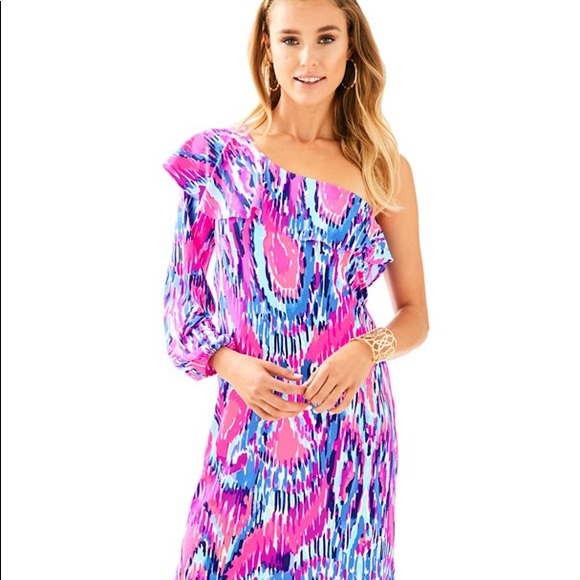 Lilly Pulitzer Dresses & Skirts - Lilly Pulitzer Silk One Shoulder Dress Lilly Pulitzer Dresses & Skirts - Lilly Pulitzer Silk One Shoulder Dress